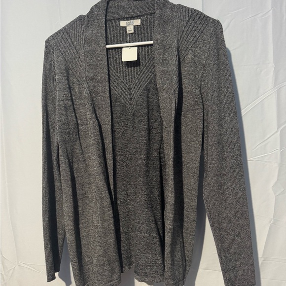 Croft & Barrow Buttonless Charcoal Cardigan Sweater Size S - Picture 1 of 6